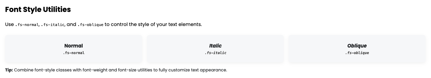 Font Style