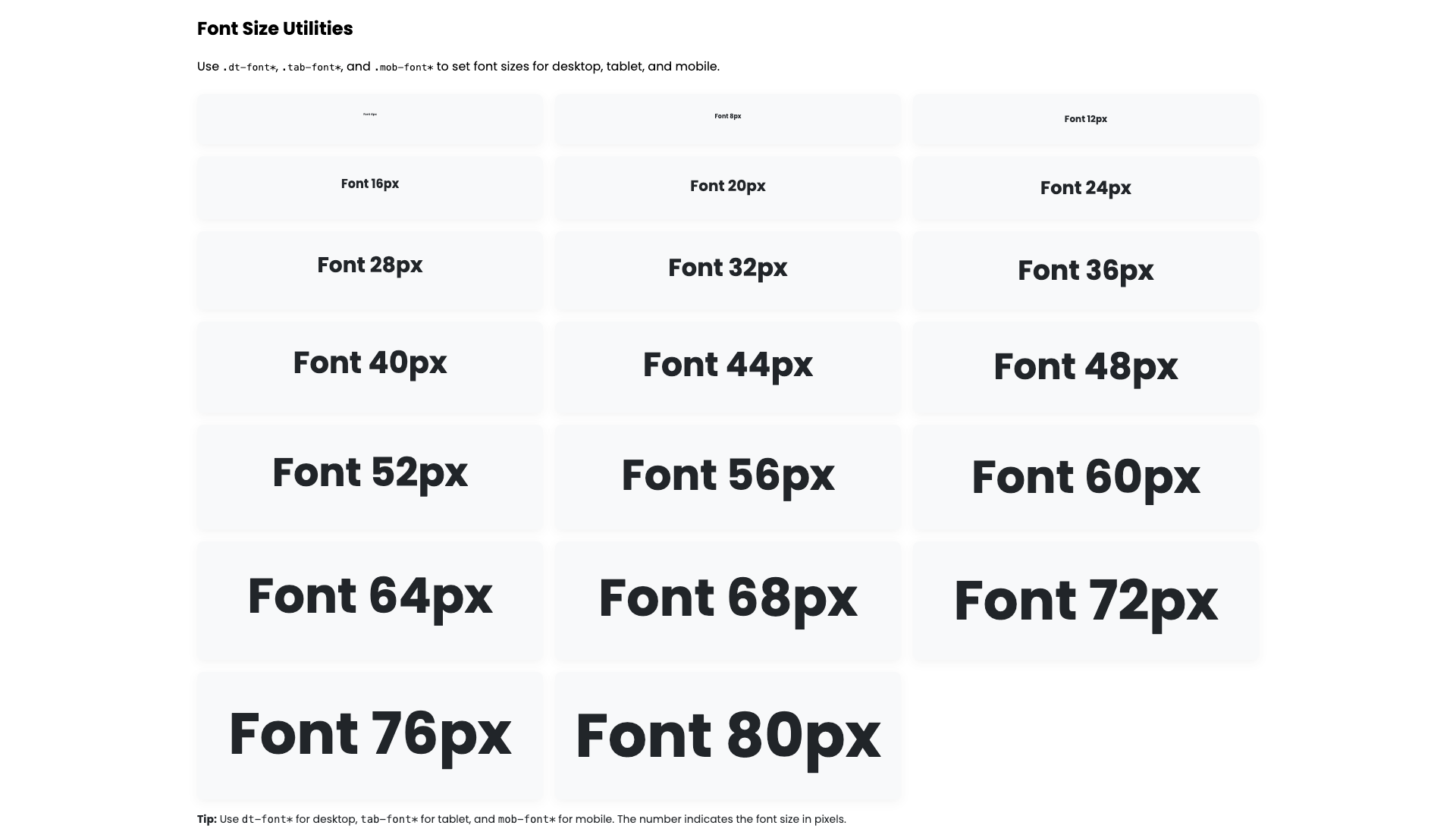 Font Size